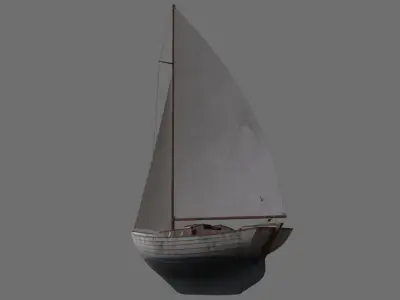 Sailboat 1B Low-poly 3D model