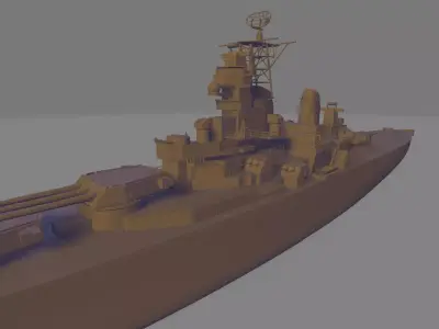 Uss Missouri battleship for RC 3D print model