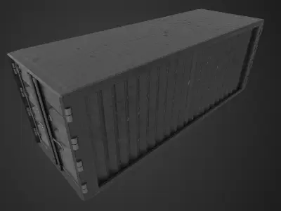 Container old Low-poly 3D model
