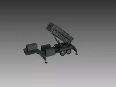PAtriot missile launcher Low-poly 3D model