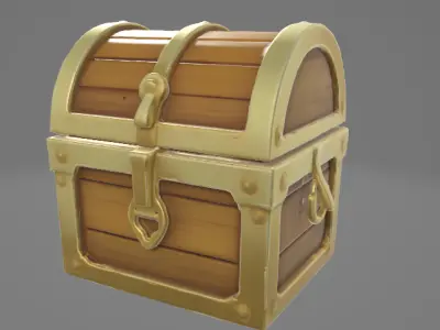 Fantasy Treasure Chest - 3D Model for Games and Renders Low-poly 3D model