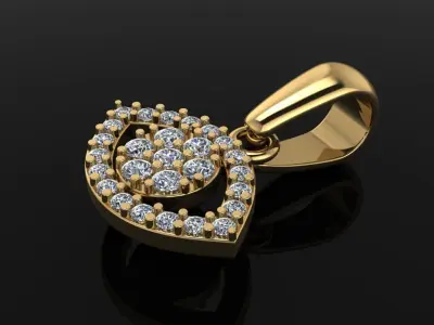 EVIL EYE DIAMOND PENDANT 3D print model