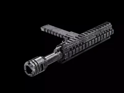 Module tactic stock muzzle industrial style 3D model