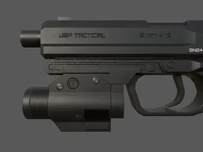 Handgun - USP Glock Game Model for games Low-poly 3D model