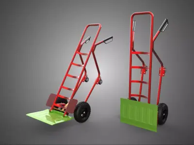 HAND TRUCK HANDTRUCK PALLET FOLDING FOLDABLE FOLD PLATE FORK TOE 3D model