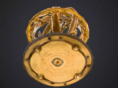 Antique Astronomical Orrery Low-poly 3D model