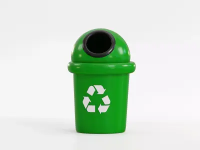 Recycle Bin Low-poly 3D model purchase