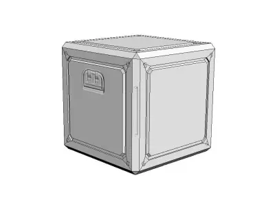 metal box Free low-poly 3D model