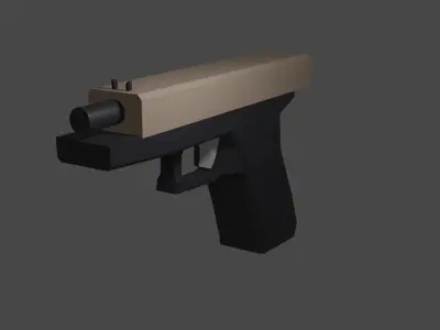 Low Poly Glock 18 Low-poly 3D model purchase