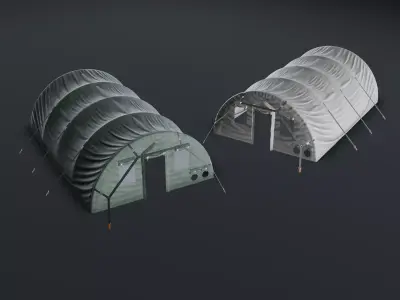 Military Tent Low-poly 3D model get