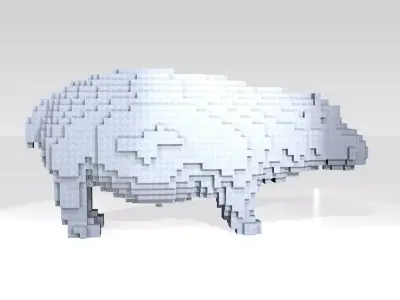 Hippo Voxel 3D model