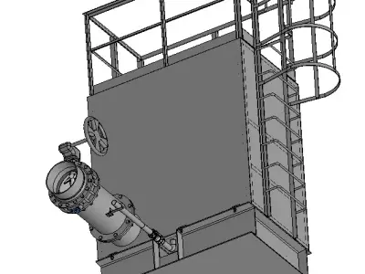 Water tank volume 5000L 3D model