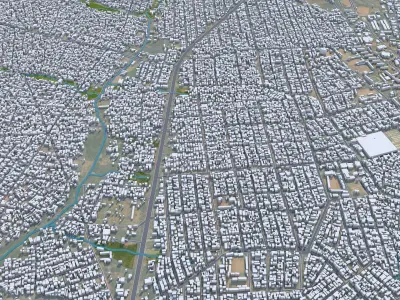 Kaduna Nigeria 25km Low-poly 3D model