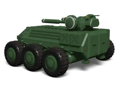 wheeled armored vehicle 3D model