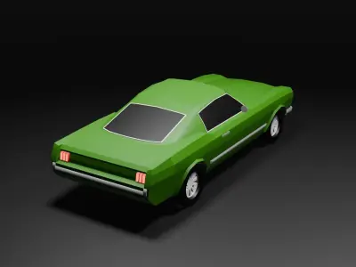 Muscle Cars - Low Poly Free low-poly 3D model