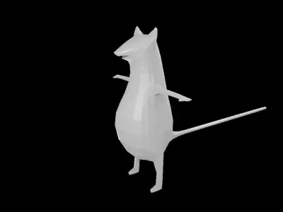 Low poly mouse rat Low-poly 3D model