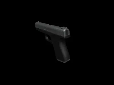 Pistol Game Ready ORM Low-poly 3D model