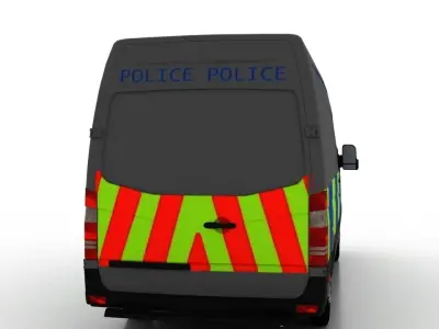 Mercedes Benz Sprinter L2H2 2009 England Police Prison UK 3D model
