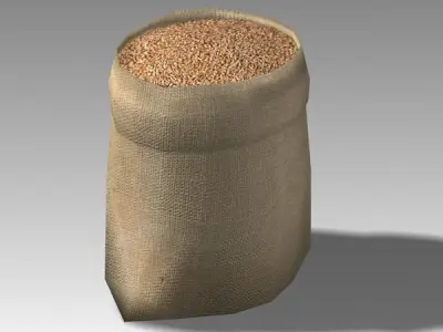 Bag 04 wheat bag Low-poly 3D model