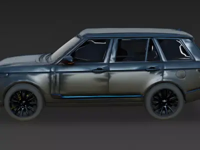 Black Standard SUV 3D Model 3d model Low-poly 3D model