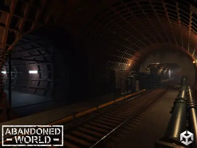Modular Subway Tunnels for Unity Low-poly 3D model