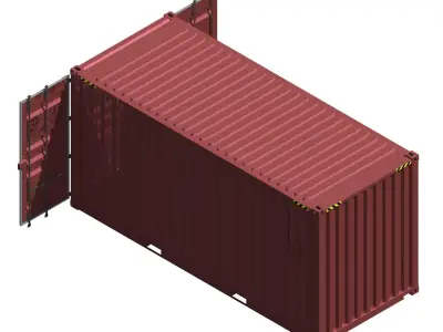 Autodesk Revit 2016 Shipping Container 20 Foot High Cube 3D model