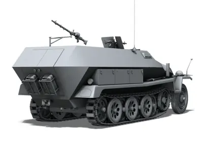 SD KFZ 251 1 - Ausf C - Hanomag Halftruck 3D model