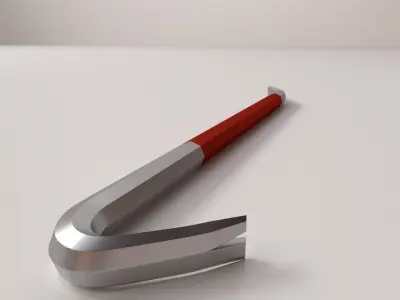 Crowbar cane with handle 3D model