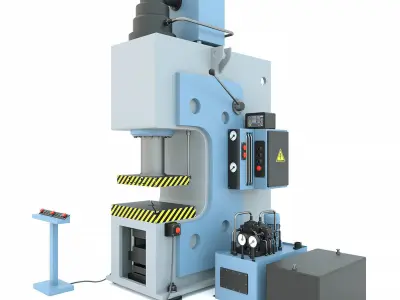 Industrial machine tool hydraulic press PYE250 3D model