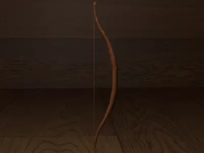 War Bow  Game Ready Low Poly 3D Model FREE Free low-poly 3D model