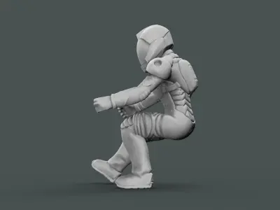 PILOT WITH HELMET FOR 3D PRINTING 3D model