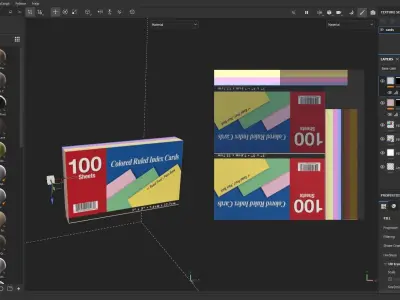 paper products Index Cards Low-poly 3D model
