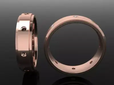 Box Diamond Band Infinity Band Fashion Engagement  Ring Size7 3D print model purchase
