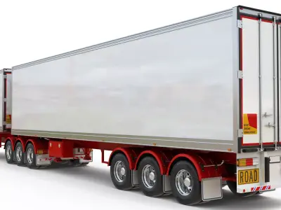 Australian Double Trailer 3D model