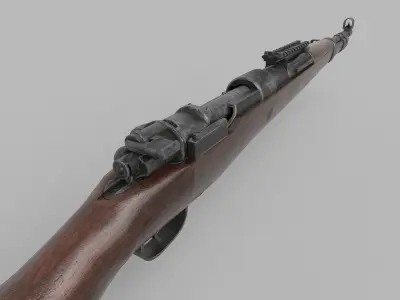 Karabiner Rifle Mauser 98 K Low-poly 3D model Low-poly 3D model
