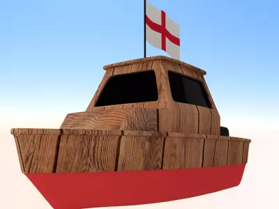 England Fishing Boat 3D model