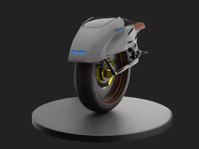 Sci Fi Bike Low-poly 3D model
