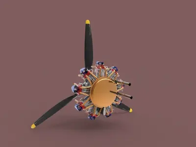 Bristol Mercury Free 3D model