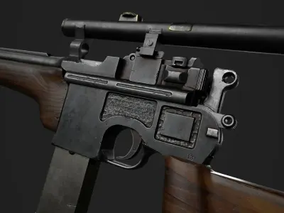 C96 Carbine Low-poly 3D model