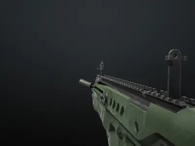 SBG Bullpup Rifle Low-poly 3D model