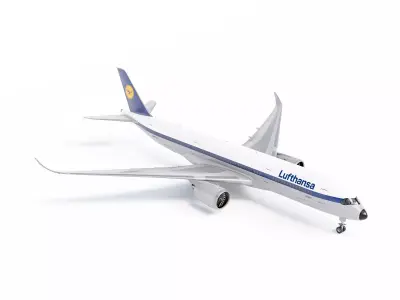 Airbus A350-900 Lufthansa retro 3D model