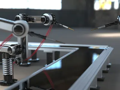 Mechanical arm Robotic Arm Controlled 3D Models  3D model