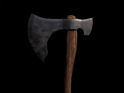 Battle Axe Low-poly 3D model buy