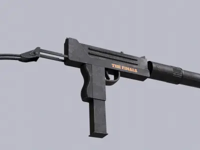 Sci-Fi Finals Game Gun And PBR Texture 3D model