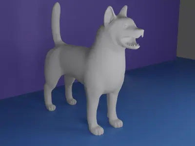 Akita model dog 3D model