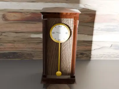 Antique Pendulum Clock 3D model purchase