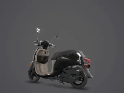 Game Ready Motorcycle scooter Low-poly 3D model
