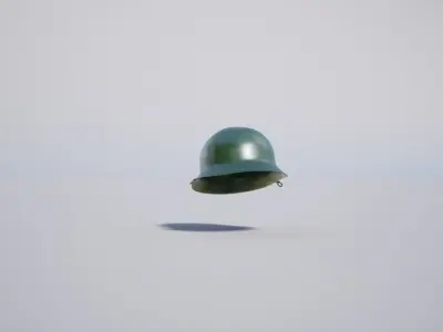 Military Helmet Low-poly 3D model 3