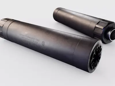 AAC Ti-Rant 45S Suppressor Low-poly 3D model