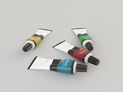 Oil paintings Lowpoly Low-poly 3D model